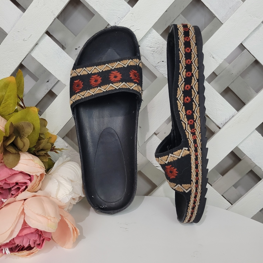 Ash Uma Embroidered Slide Sandal Size 38